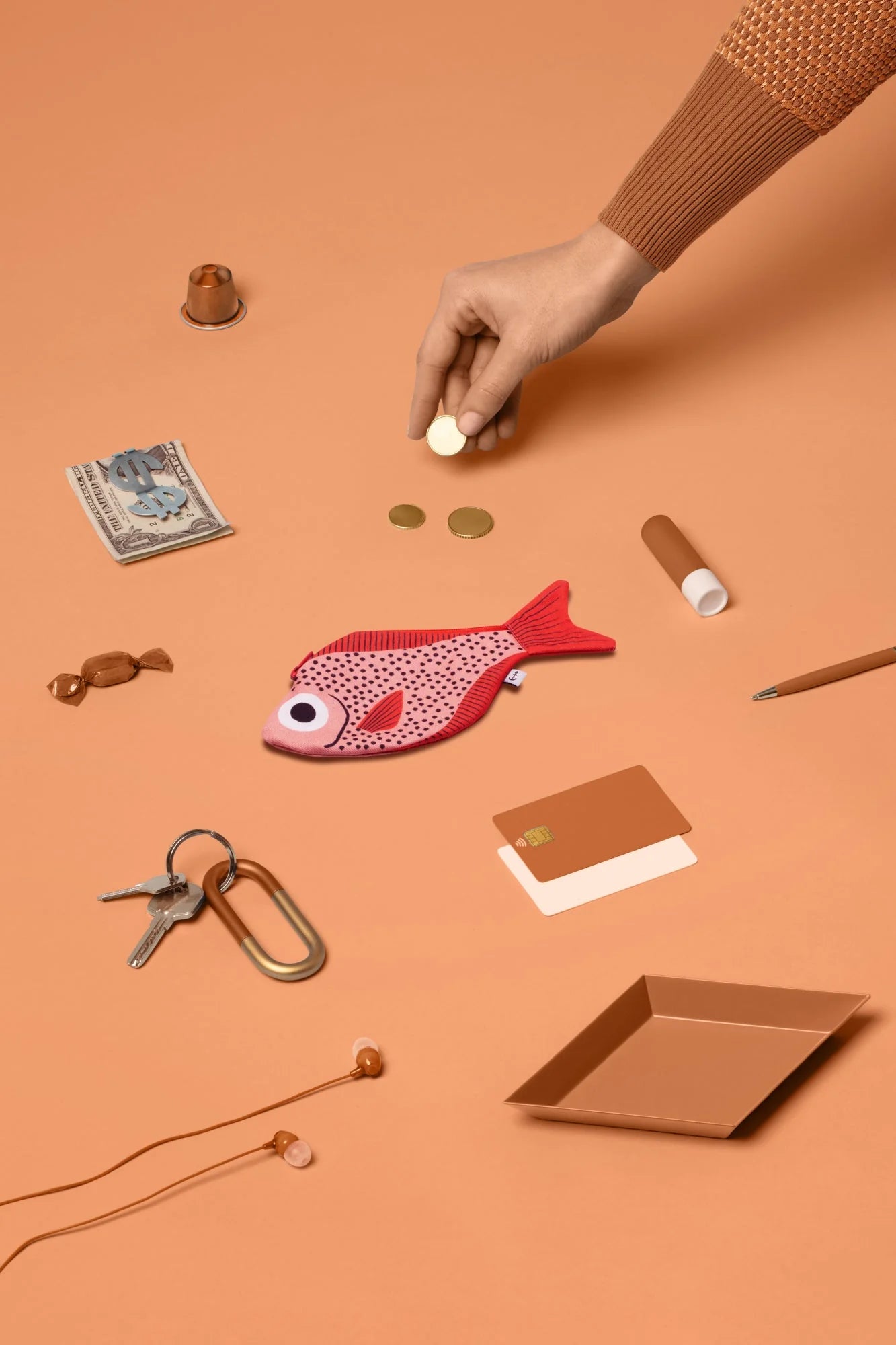 Sweeper Fish Pink (Purse) by Don Fisher